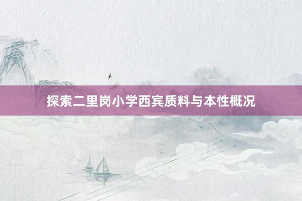 探索二里岗小学西宾质料与本性概况