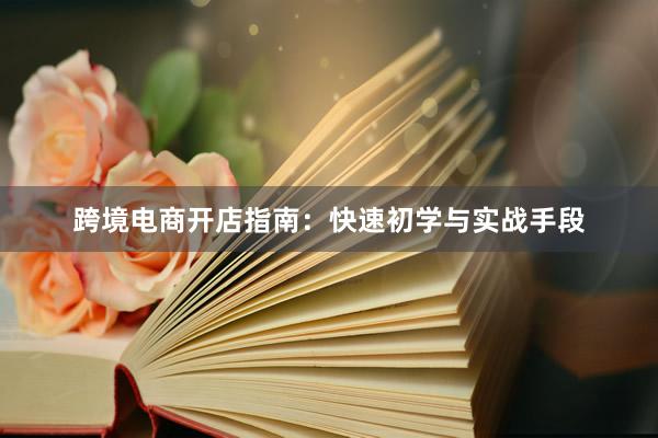 跨境电商开店指南：快速初学与实战手段