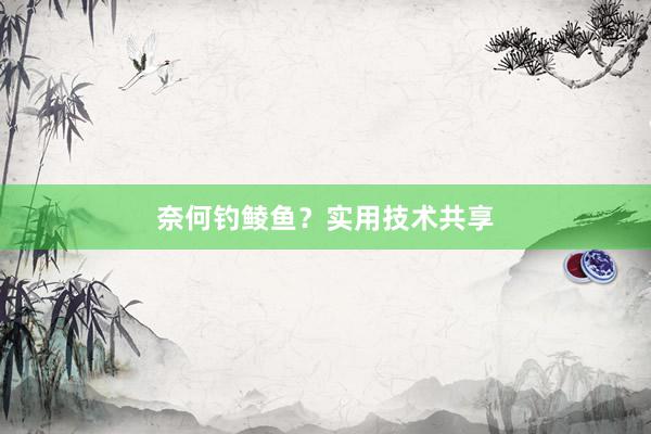 奈何钓鲮鱼？实用技术共享